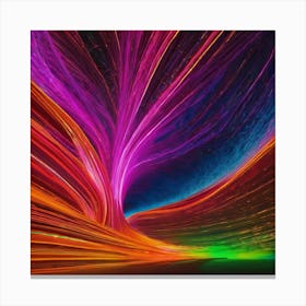 Colorful Light Trail Canvas Print