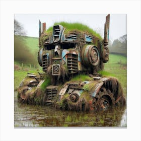 Transformers In The Mud Canvas Print