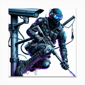 Modern ninja 1 Canvas Print