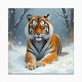 Siberian Tiger Leinwandbild