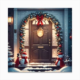 Christmas Door 161 Canvas Print