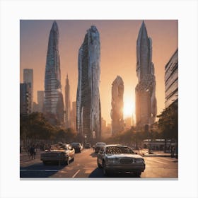 Futuristic Cityscape 59 Canvas Print