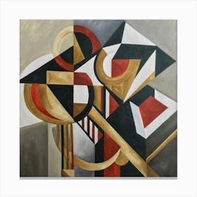 Abstract Painting Cubismo Abstract 9 Canvas Print