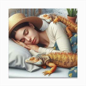 Iguanas Canvas Print