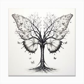 Davin7800 Tree Transforming Into A Butterfly Line Drawing Cd02b8ba 215d 4ea1 827c 63819c21642c Canvas Print