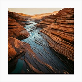 Firefly Erosion, Curves, Water, Natural, Landscape, Geology, Smooth, Texture, Flow, Exposure, River, (8) Canvas Print