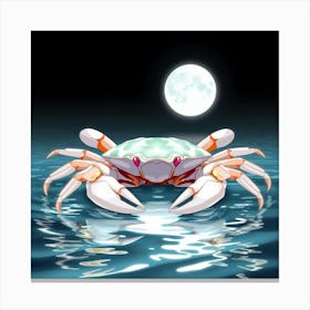 Crab In The Moonlight 41 Canvas Print