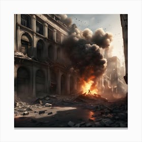 Battle Of The City Canvas Print