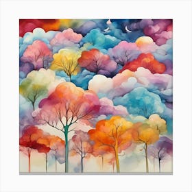 Colorful Trees Canvas Print