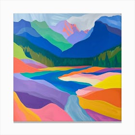 Colourful Abstract Banff National Park Canada 5 Canvas Print