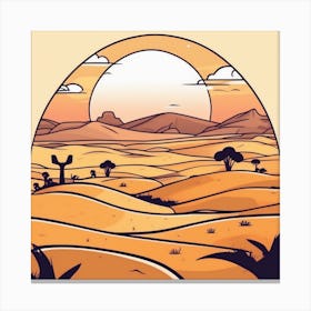 Desert Landscape 100 Canvas Print