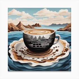 Latte Art Canvas Print