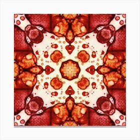 Red Pattern On Canvas Canvas Print