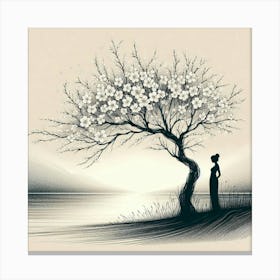 Woman Under A Tree Canvas Print