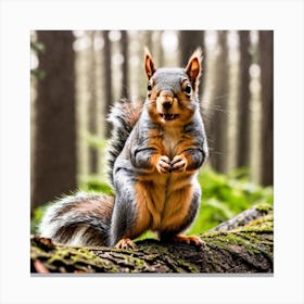 Squirrel In The Forest 130 Canvas Print