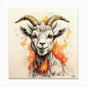 Goat Of Fire 16 Canvas Print