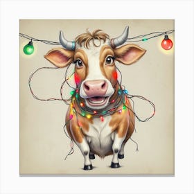 Christmas Cow 1 Canvas Print