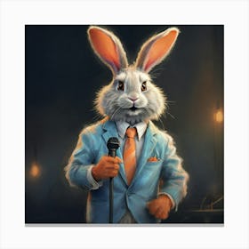 Rabbit In A Suit 21 Canvas Print