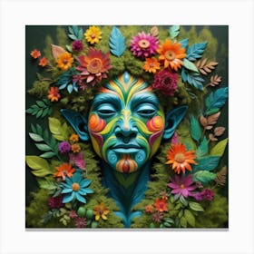 A Forest Spirit Whose Face Canvas Print