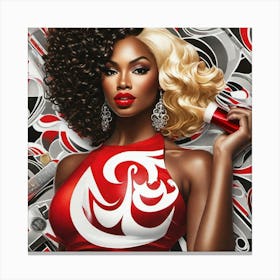 Afro-American Beauty Canvas Print