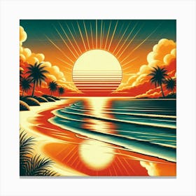 Sunset Beach 2 Canvas Print