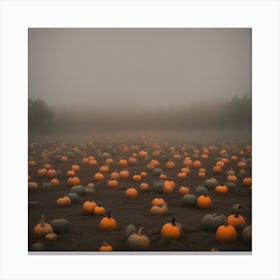 Pumpkins In The Fog Canvas Print