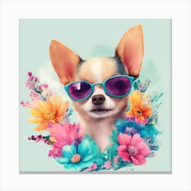 Default A Detailed Illustration A Chihuahua Wearing Trendy Sun 0 E6ad8bf8 85a2 4182 Ad00 45537329d728 1 Canvas Print