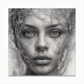 Woman'S Face Canvas Print