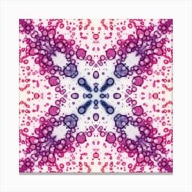 Pink Watercolor Flower Pattern Made Of Spots 3 Canvas Print