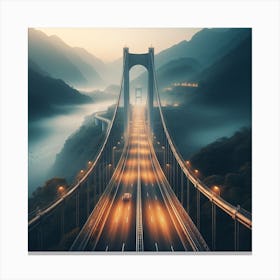 Bridge At Sunset Canvas Print