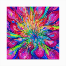 Colorful Floral Boost Canvas Print