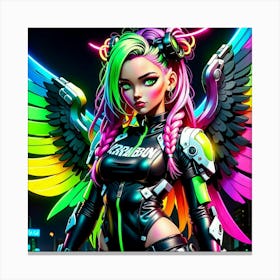 Cyborg Girl Canvas Print