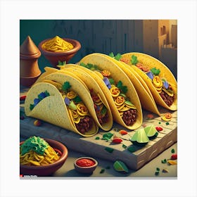 Mexican Tacos Canvas Print