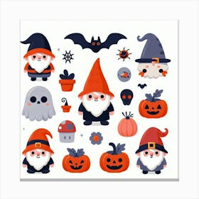 Halloween Gnomes - Cute Vector style Illustration Canvas Print