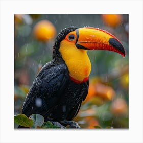 Toucan In The Rain 2 Canvas Print