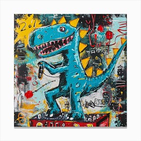 Dj Dinosaur Canvas Print