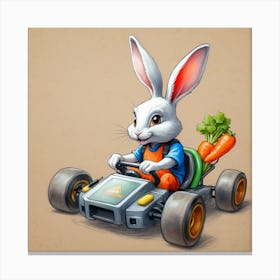 Bunny Kart Canvas Print