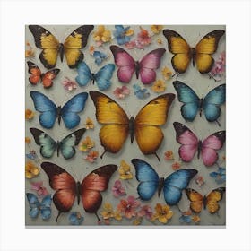 Lots of butterflies 2 Canvas Print