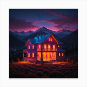 House In The Mountains 5 Canvas Print