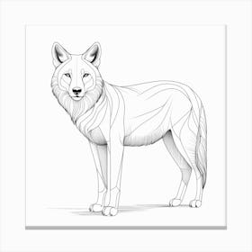 Wolf Drawing 1 Canvas Print