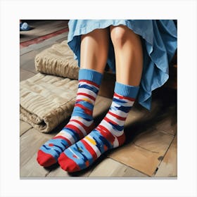 Looking For My Socks Art Print 2 Canvas Print