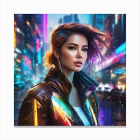 Cyberpunk Girl Canvas Print