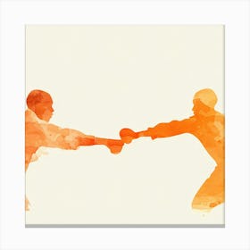 Of Two Men Fighting Canvas Print