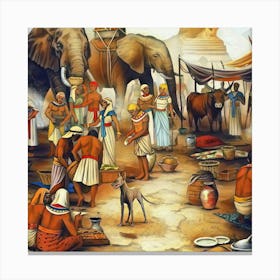 Egyptian Market Canvas Print