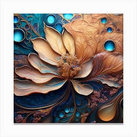 Abstract Flower Painting 2 Canvas Print