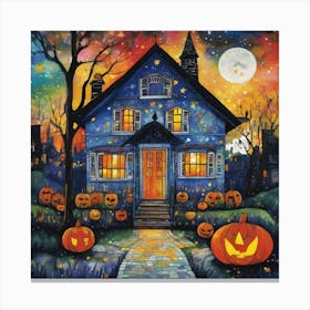 Halloween House Canvas Print