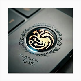 Sovereign Flame Laptop Power Button Canvas Print