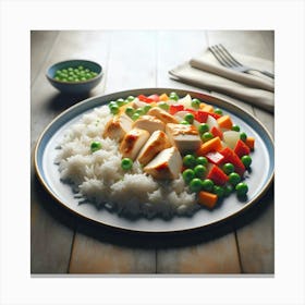 Chicken And Peas Canvas Print