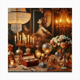 Deco Table Setting Canvas Print