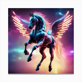 Epic Pegasus In Galaxy Canvas Print